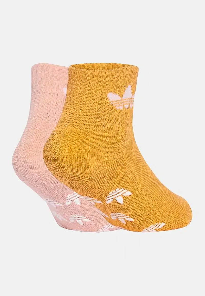 ADIDAS ORIGINALS Calzini antiscivolo (2 paia) rosa e arancione da neonato