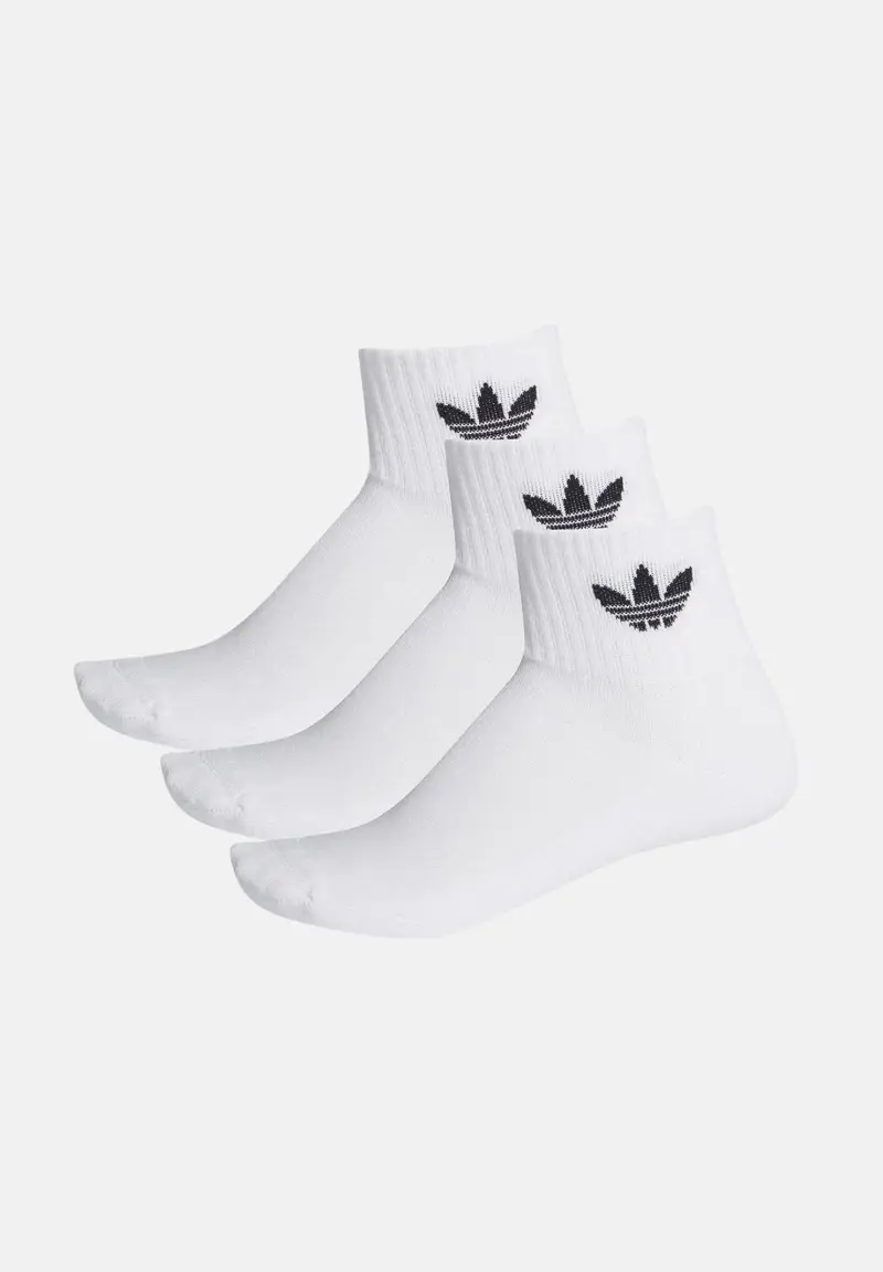 Adidas Originals Calzini Mid bianchi (3 paia) per uomo e donna