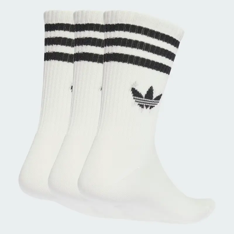 Calzino '3-Stripes Crew 3 Pairs' nero / bianco miniatura 2