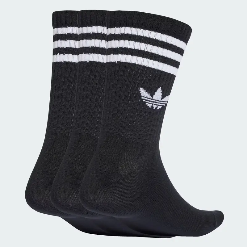 Calzino 3-Stripes Crew 3 Pairs nero / bianco miniatura 2