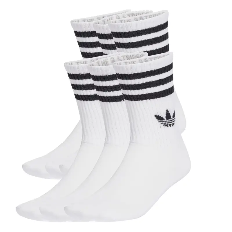 Calzino 3-Stripes Crew 6 Pairs nero / bianco