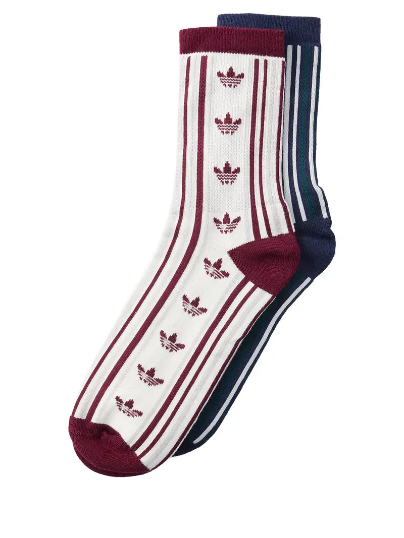 Calzino CREW 2 PAIRS IN GIFT BOX navy / verde scuro / bordeaux / bianco lana