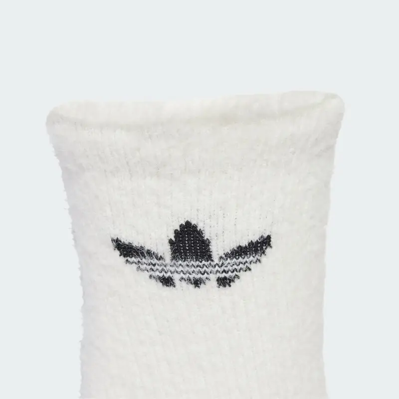 Calzino 'Fluffy Crew Sock 2 Pairs' nero / bianco miniatura 3
