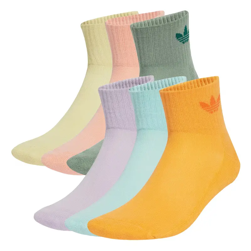 Calzino Mid Ankle 6 Pairs blu chiaro / giallo chiaro / canna / lavanda / albicocca