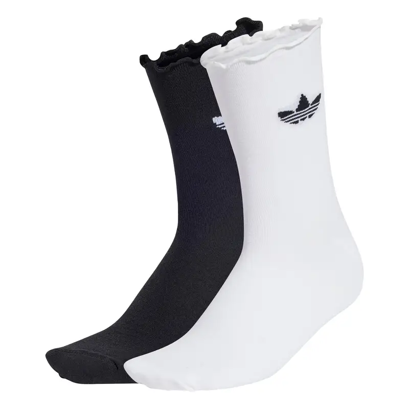 Calzino 'Ruffle 2 Pairs' nero / bianco