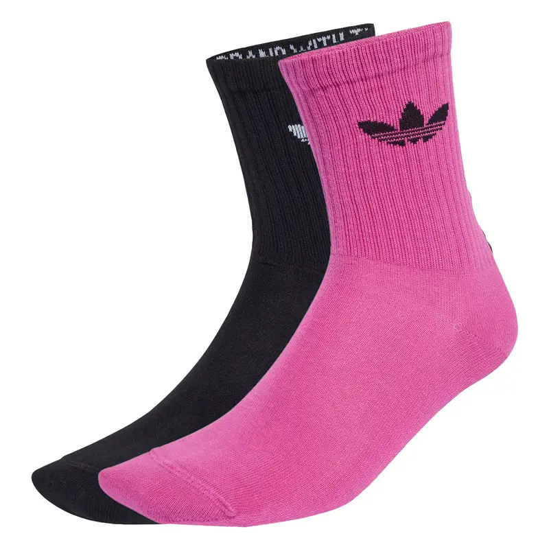 Calzino 'Ruffle Crew 2 Pairs' rosa / nero / bianco