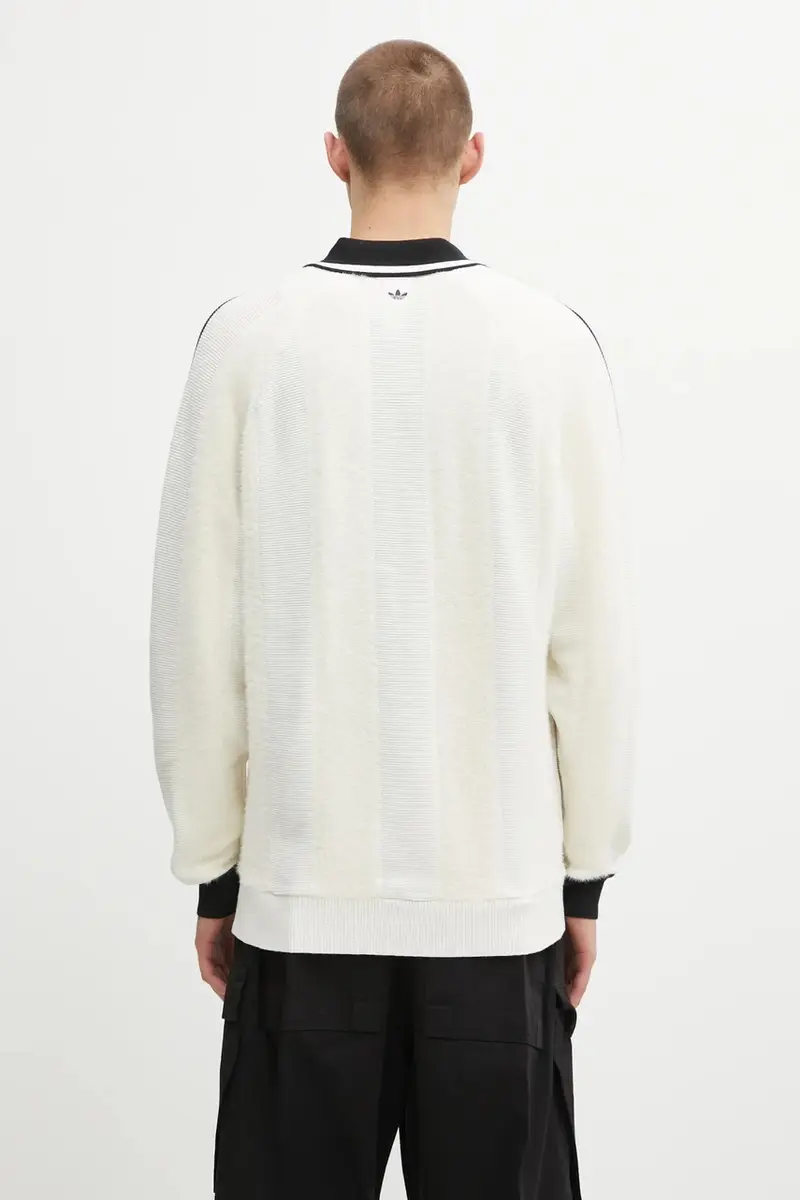 camicetta a maniche lunghe con lana Knitted Jersey colore beige JX3836 miniatura 3