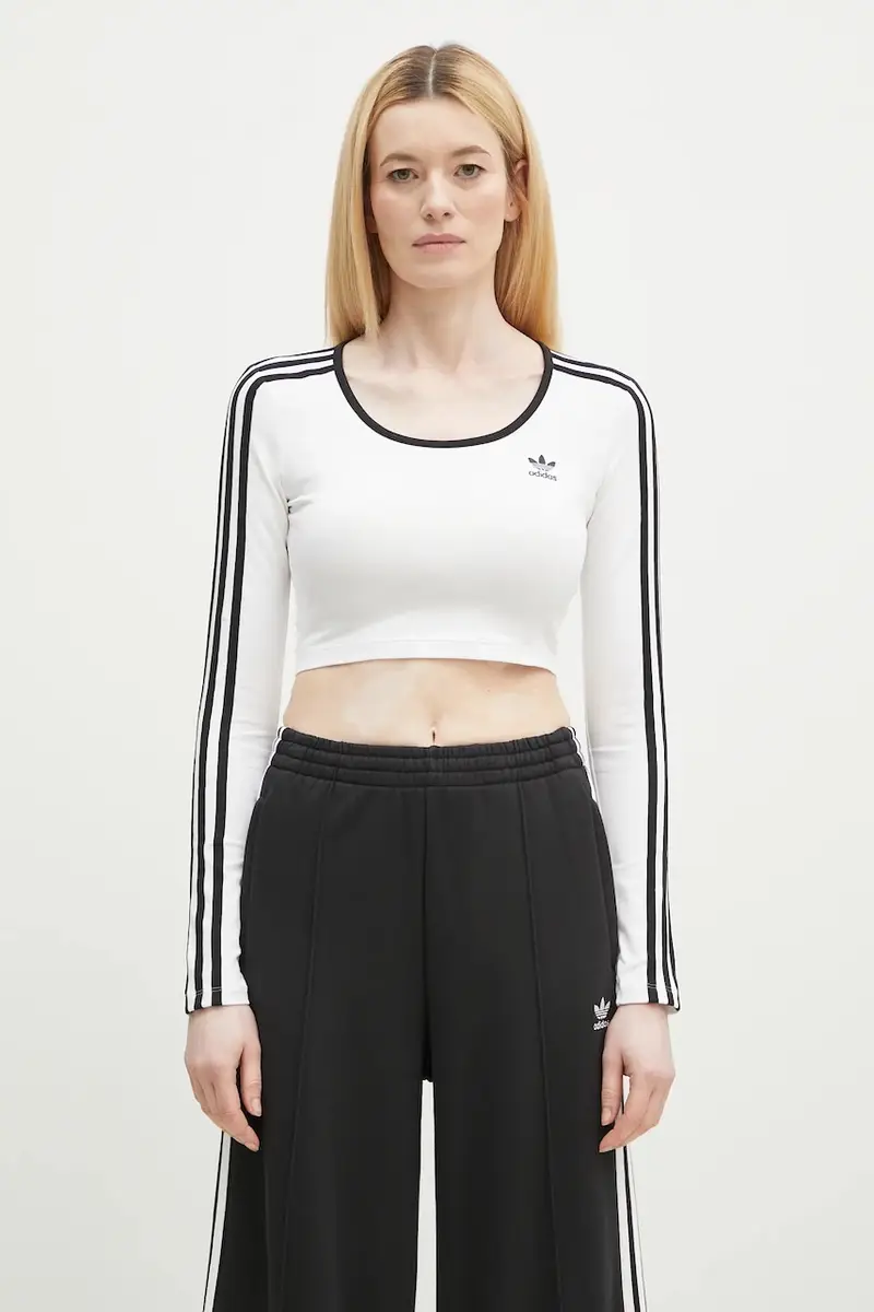 camicia a maniche lunghe 3S LS CROP donna colore bianco JD4625