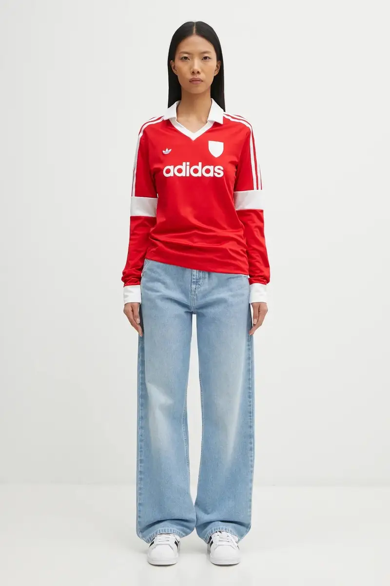 camicia a maniche lunghe Footie Collar T colore rosso JW0272 miniatura 4