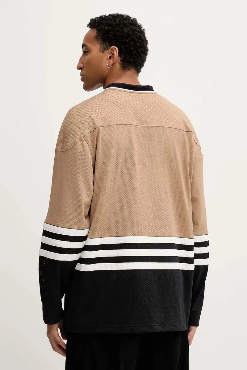 camicia a maniche lunghe Hockey Jersey colore verde con applicazione JY0251 miniatura 3