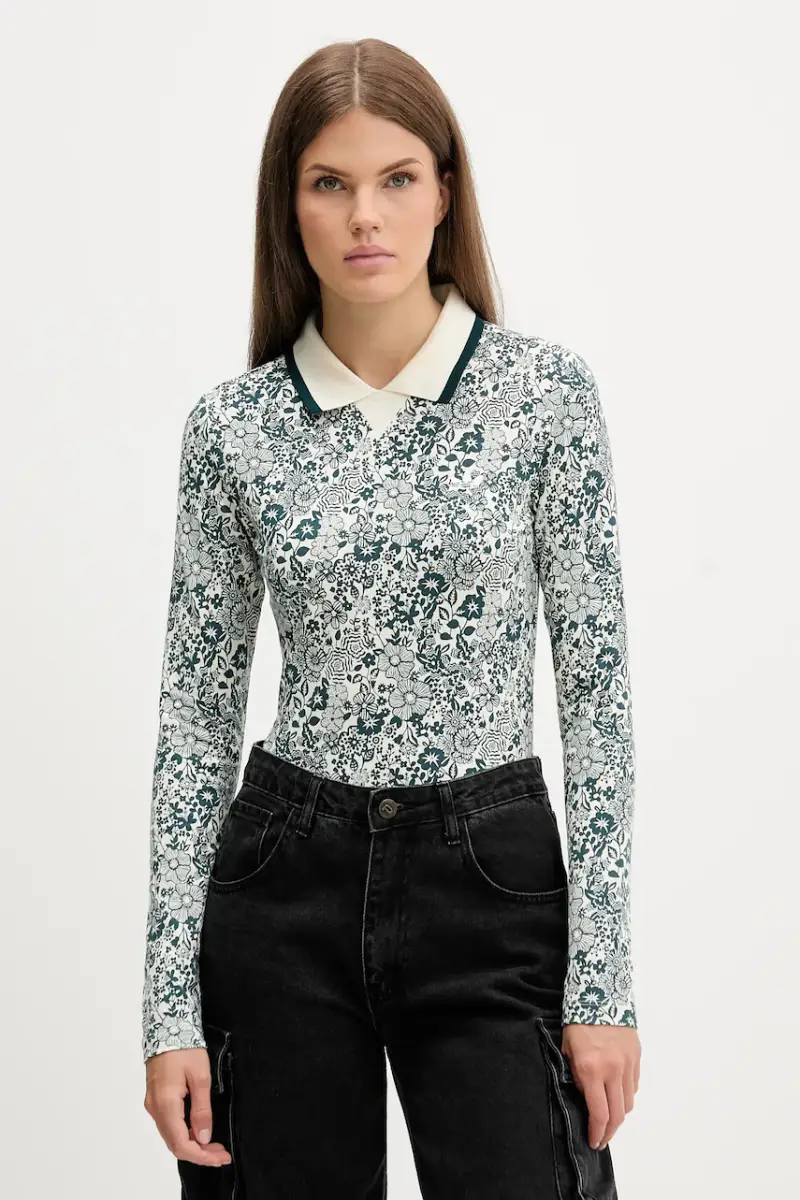 camicia a maniche lunghe Liberty colore verde JW5273 Turchese