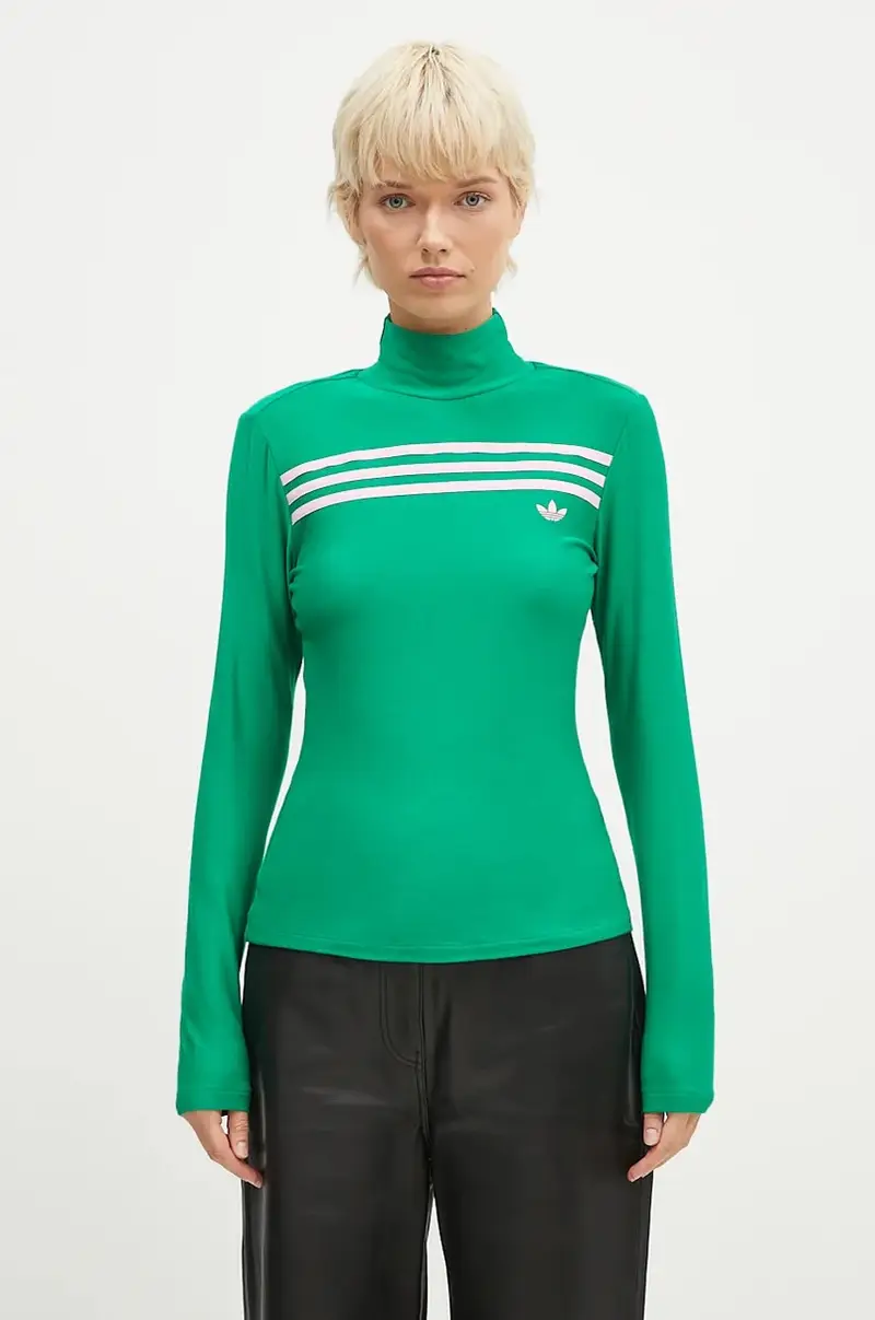 camicia a maniche lunghe Longsleeve 3S Tee donna colore verde JN8314