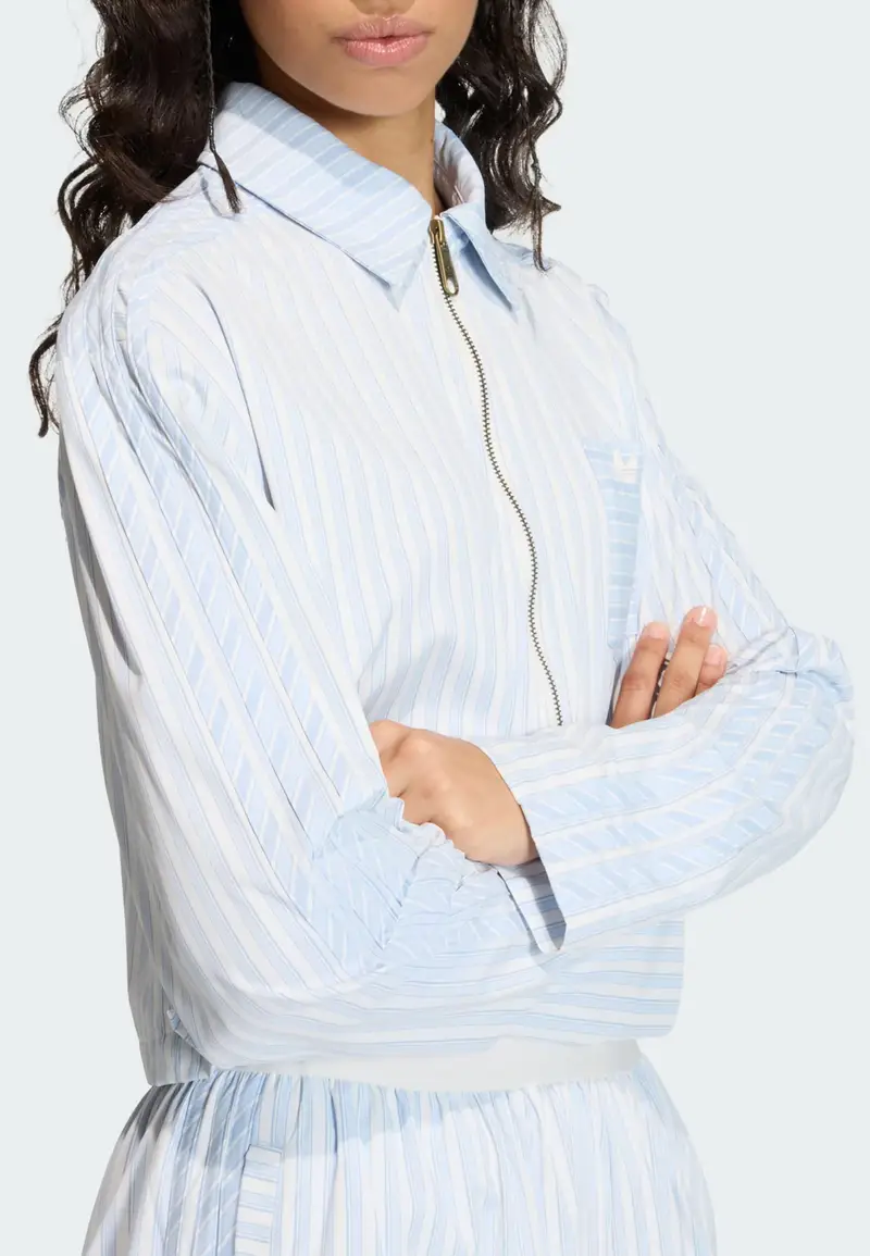 Camicia da donna 'ESS' blu chiaro / bianco miniatura 2