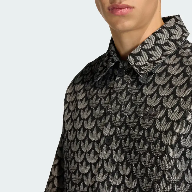 Camicia grigio chiaro / nero miniatura 3