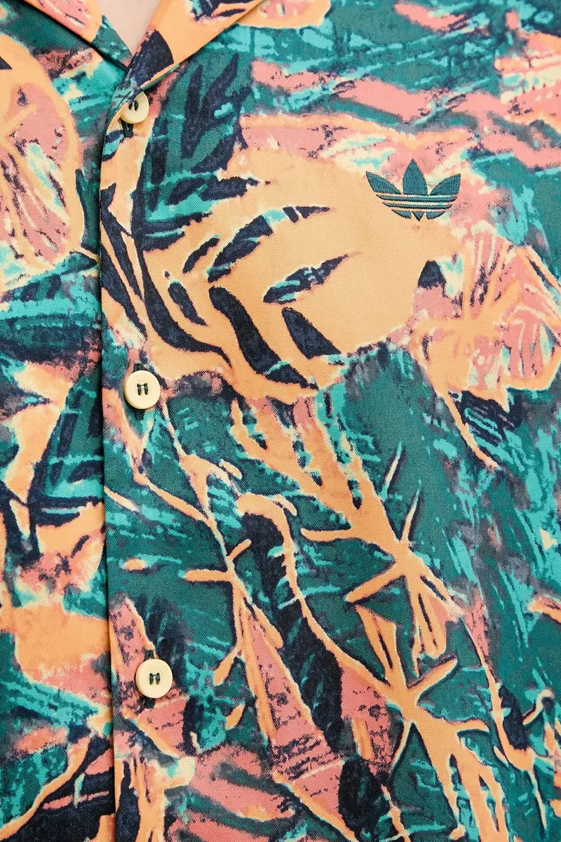 camicia Resort Shirt uomo colore arancione KC5901 miniatura 5