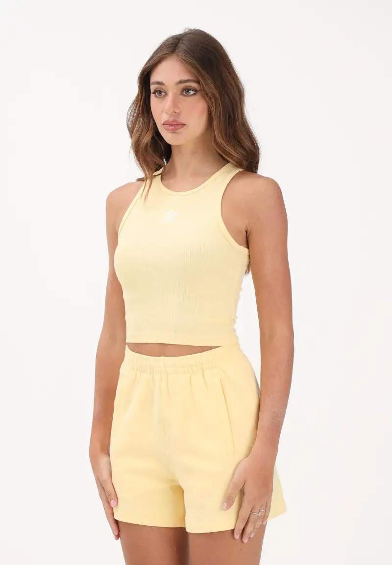 Canotta Essentials Ribbed gialla da donna
