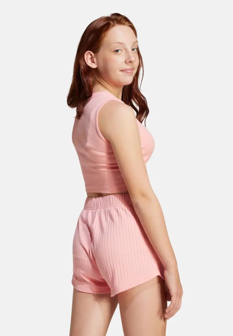 Canotta Ribbed rosa da bambina miniatura 2