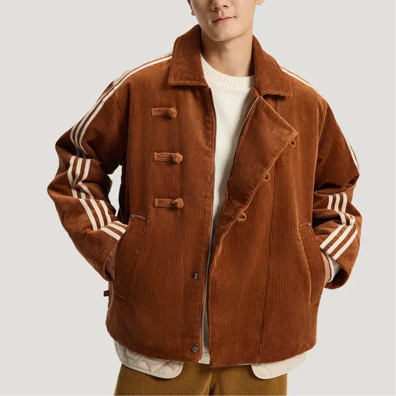 Originals Capodanno FW25 Giacca imbottita CNY Nuovo stile cinese Caldo velluto a coste Sport Manica lunga Cotone Cappotto Giacca unisex KQ5135 XL miniatura 3