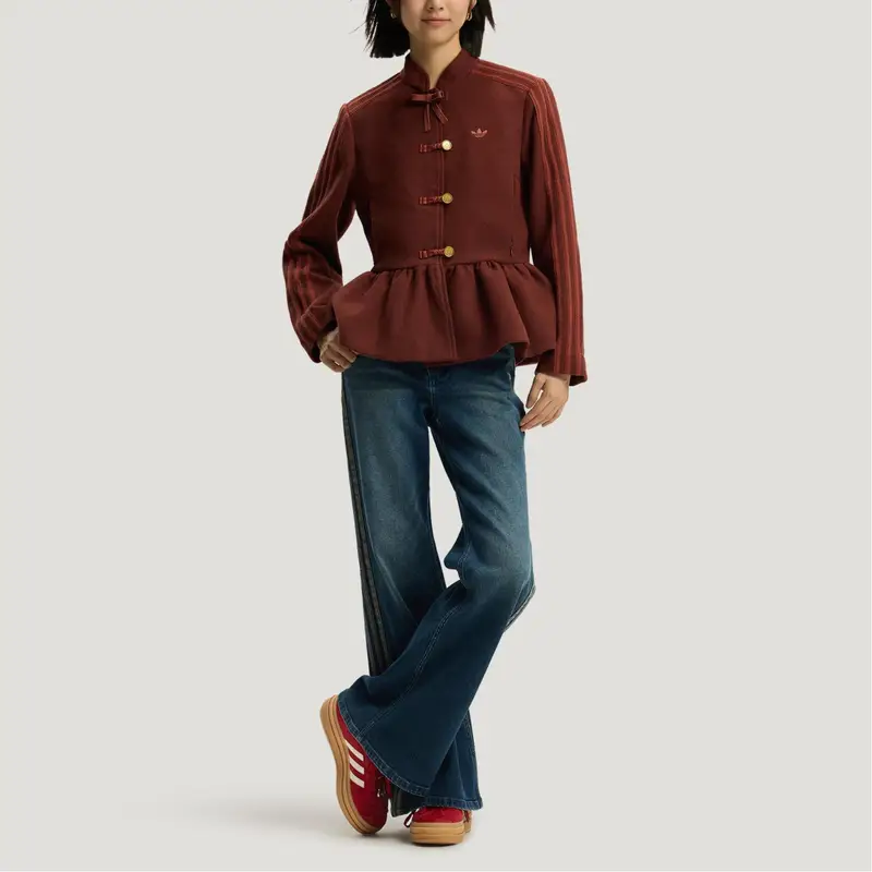 Originals Capodanno FW25 Nuovo Stile Cinese Giacca Aderente Sportiva a Strisce che Definisce la Vita Donna giacche KR5069 XL miniatura 4