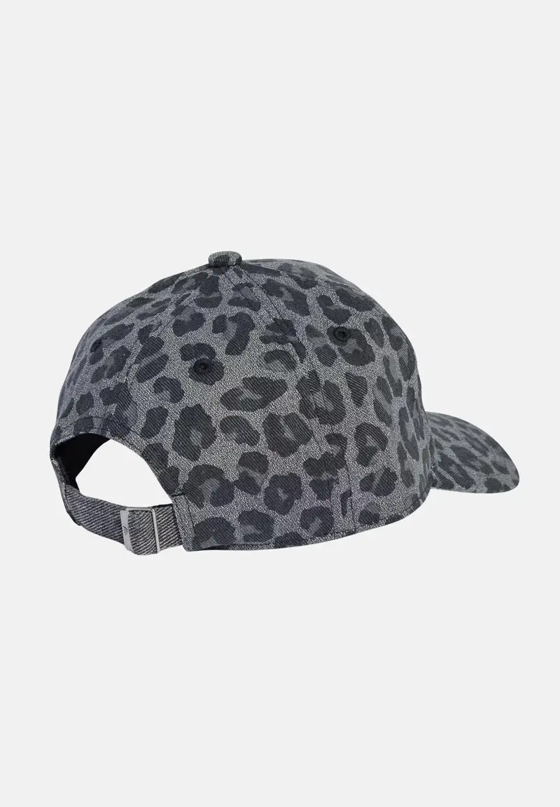 Cappello con visiera Leopard Baseball in denim grigio per uomo e donna miniatura 2