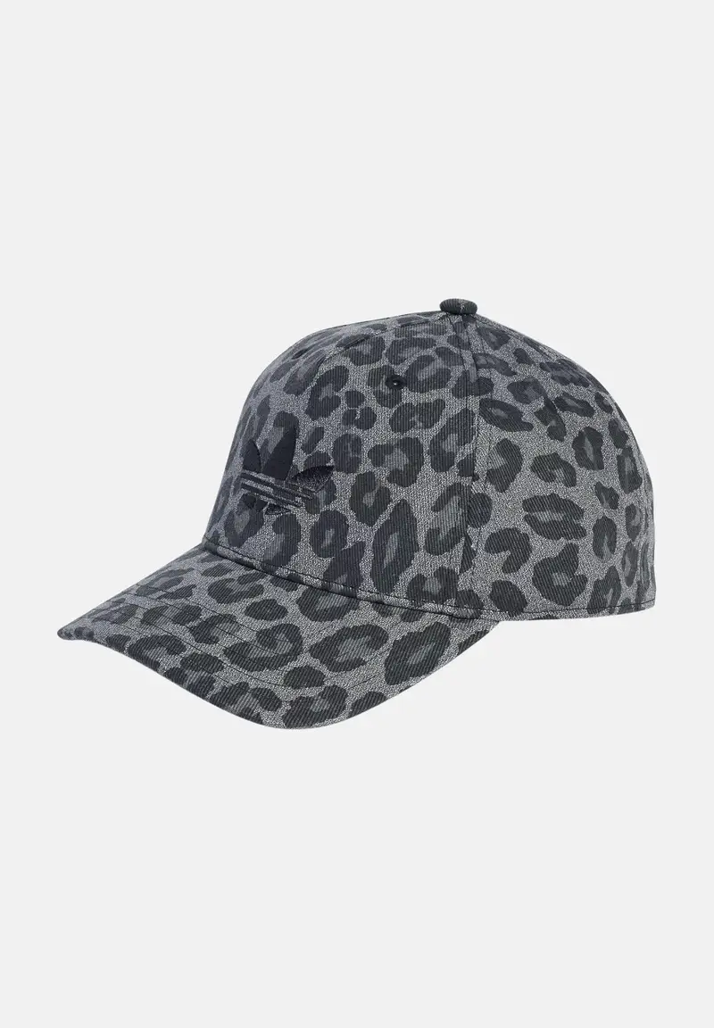 Cappello con visiera Leopard Baseball in denim grigio per uomo e donna