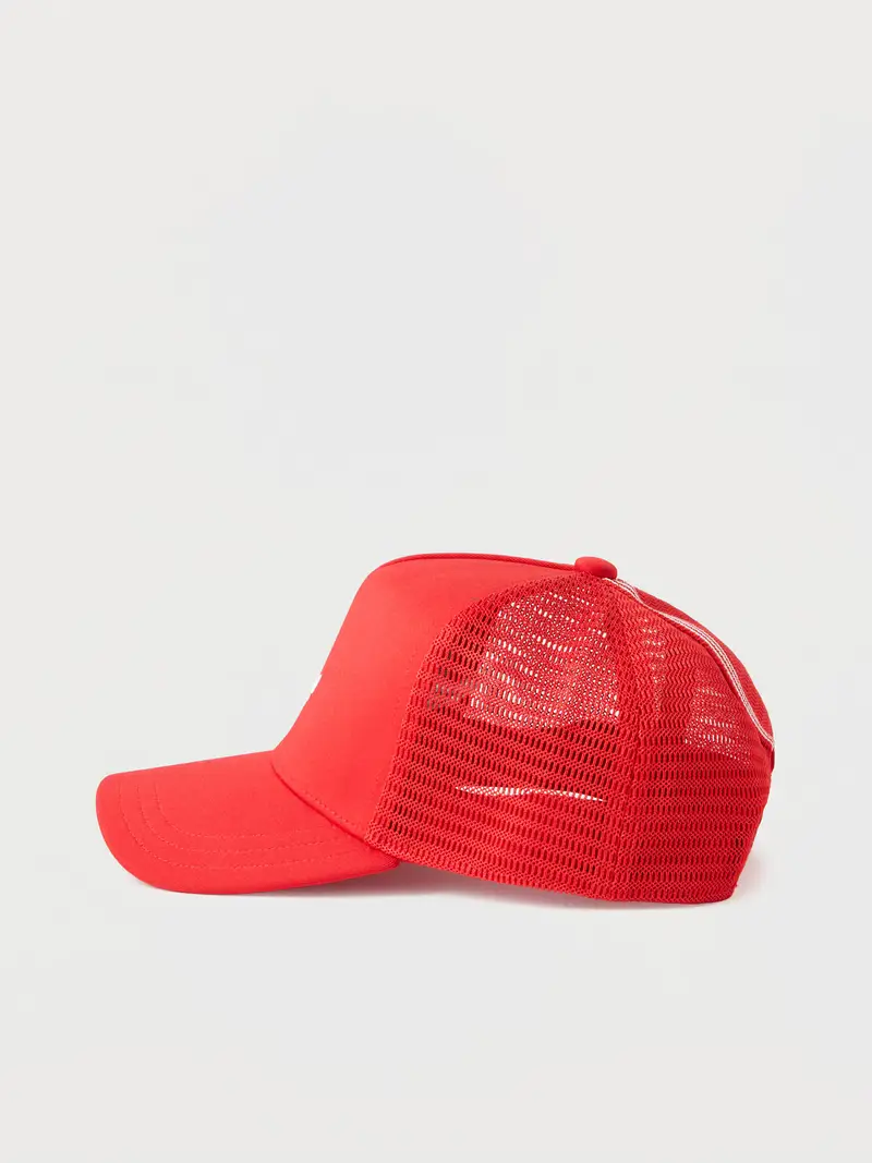 Cappello da baseball rosso / bianco miniatura 3
