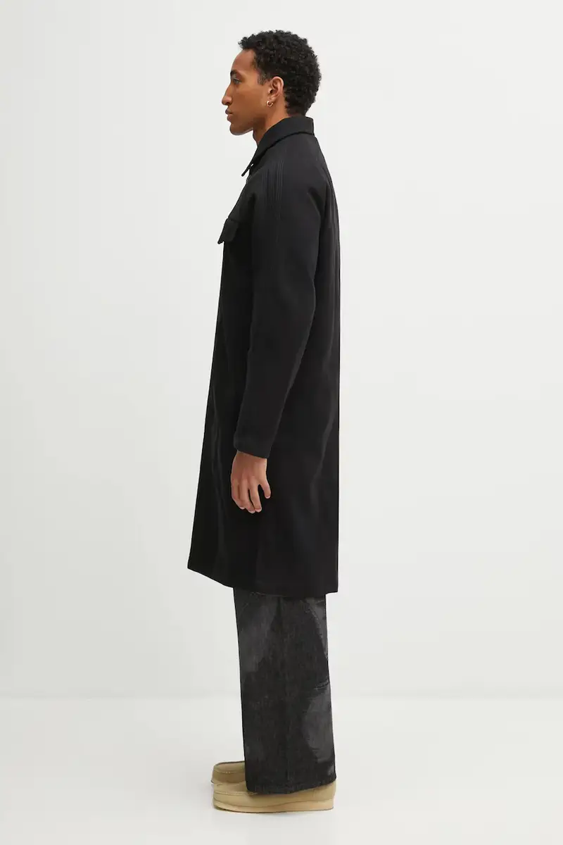 cappotto con aggiunta di lana P Ess Overcoat colore nero JW0120 miniatura 2