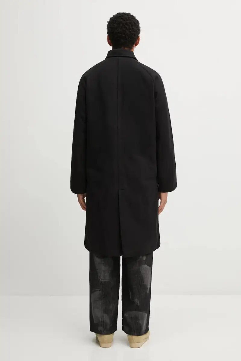 cappotto con aggiunta di lana P Ess Overcoat colore nero JW0120 miniatura 3