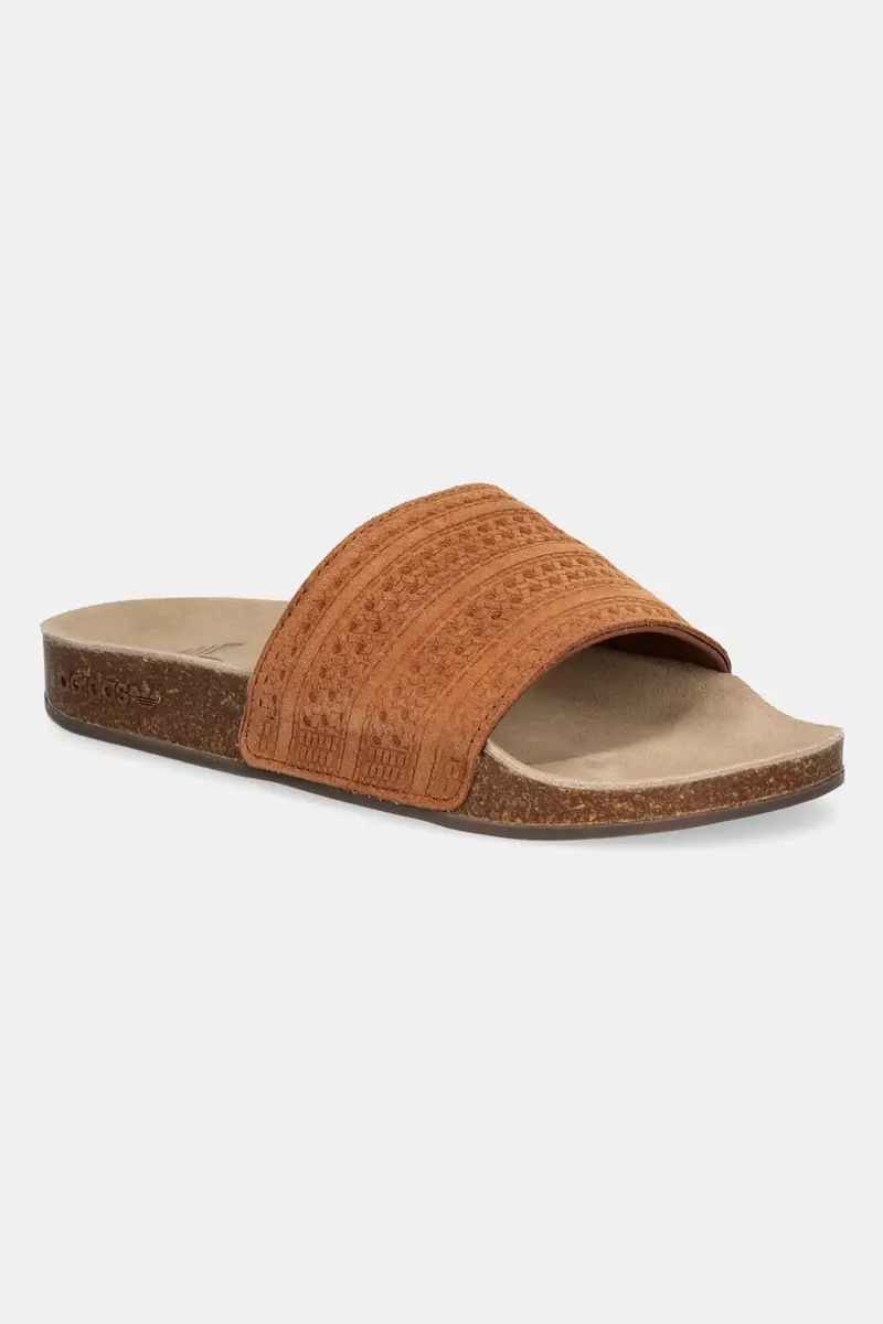 ciabatte slide in camoscio Adilette RS colore marrone JH8068