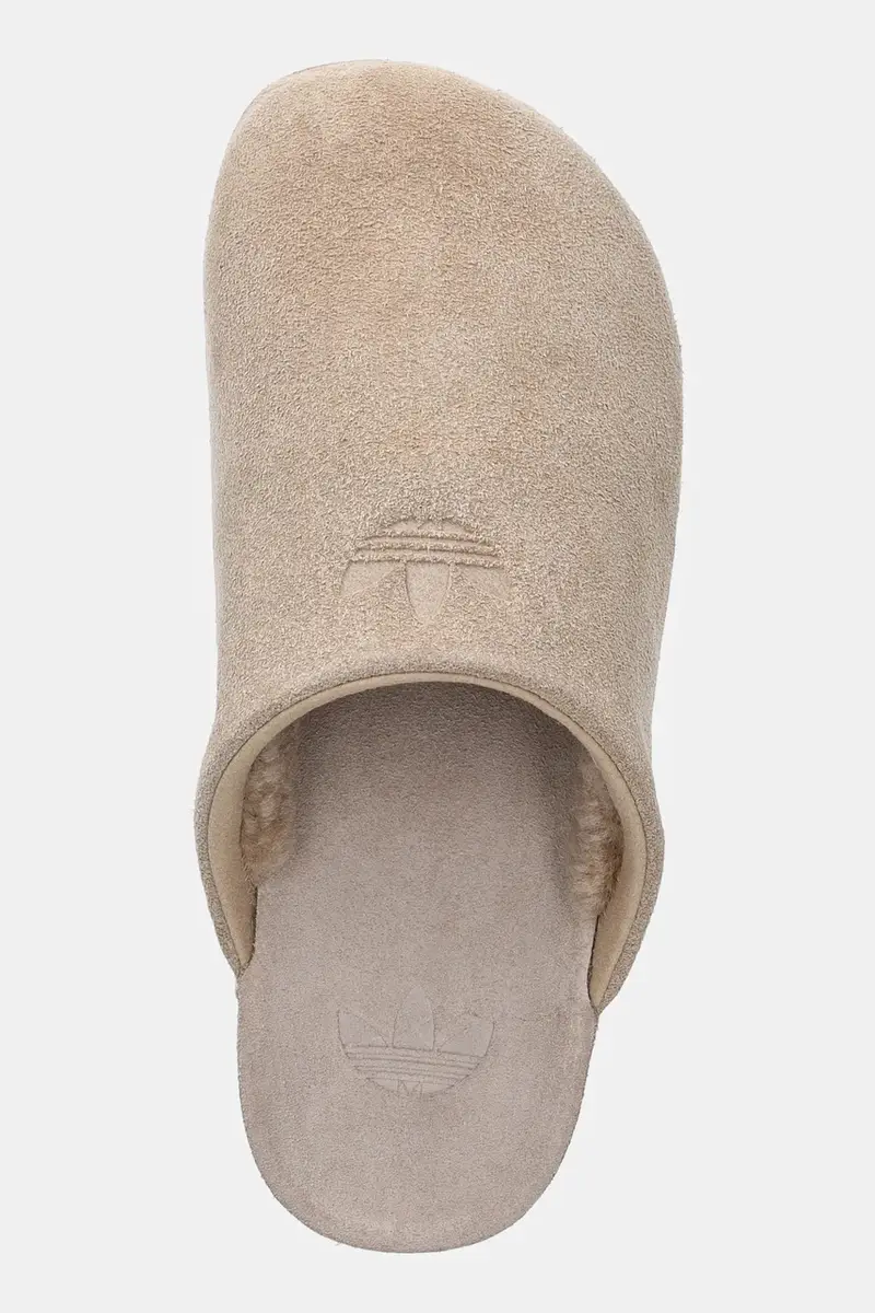 ciabatte slide in camoscio Adimule Beige miniatura 4