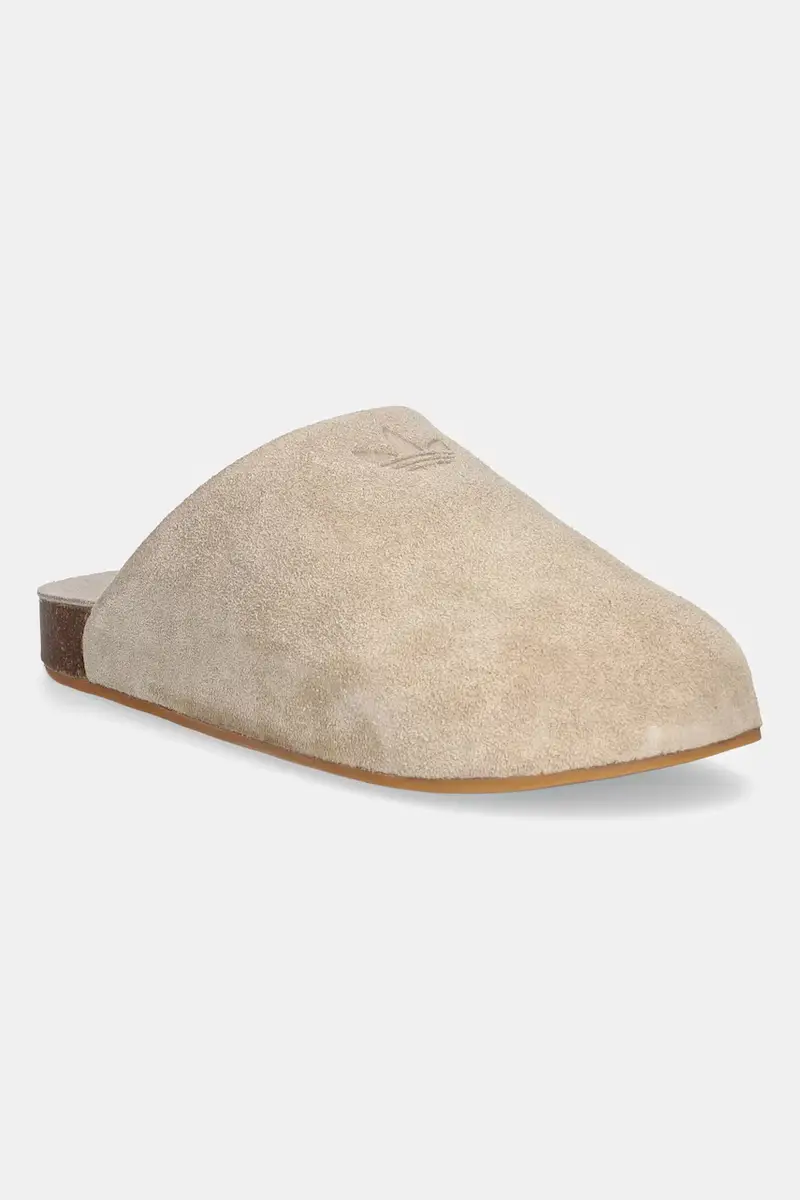 ciabatte slide in camoscio Adimule Beige