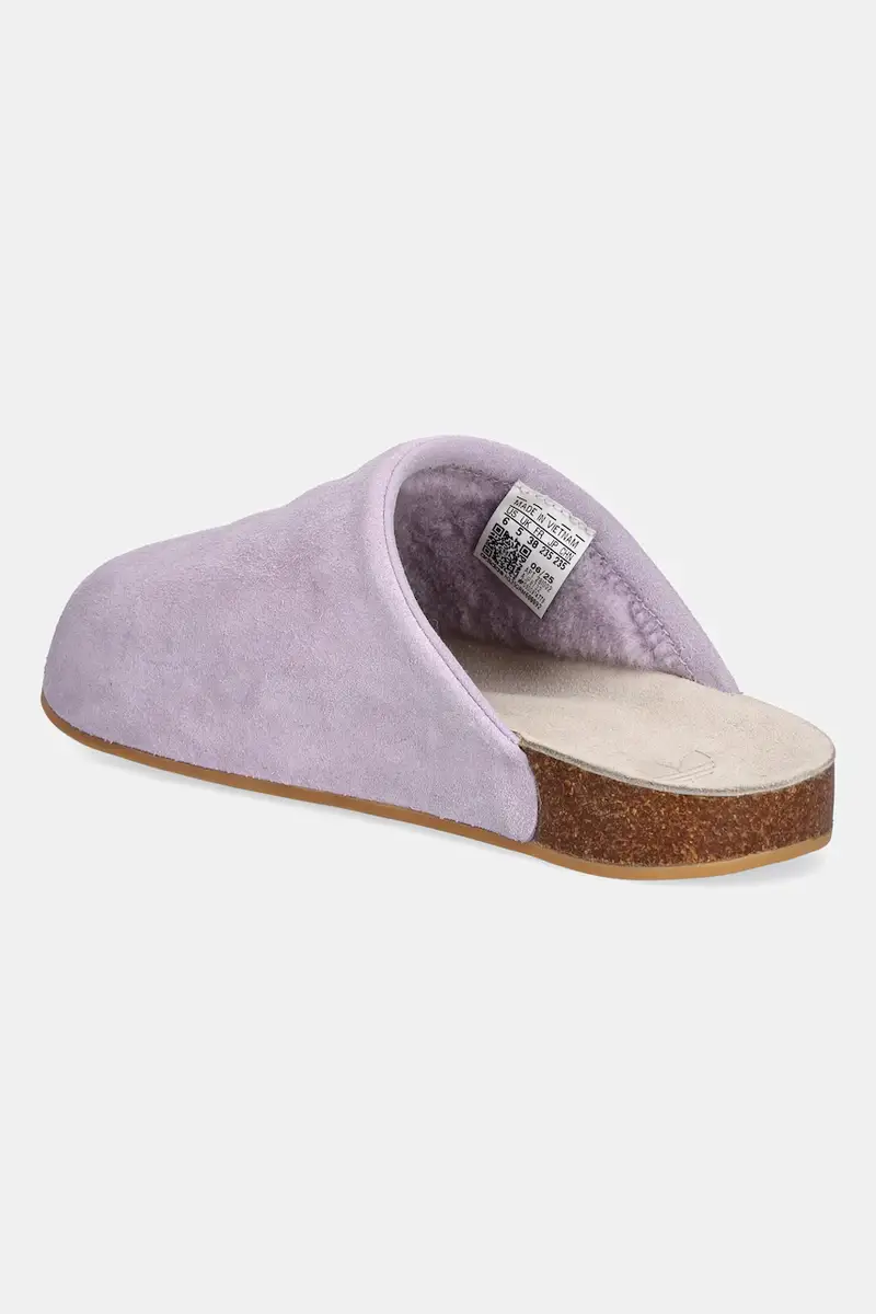 ciabatte slide in camoscio Adimule Violetto miniatura 3