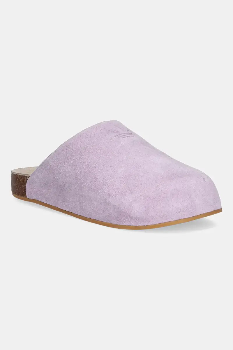 ciabatte slide in camoscio Adimule Violetto