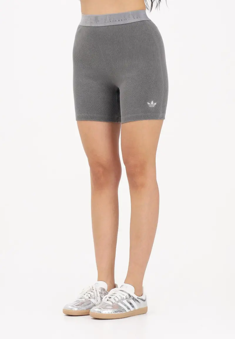 Ciclista Essentials Rib Tights 1/4 Washed grigio da donna