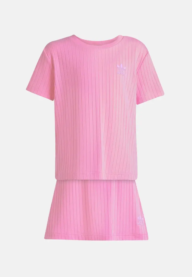 Completino REGULAR RIB rosa da bambina