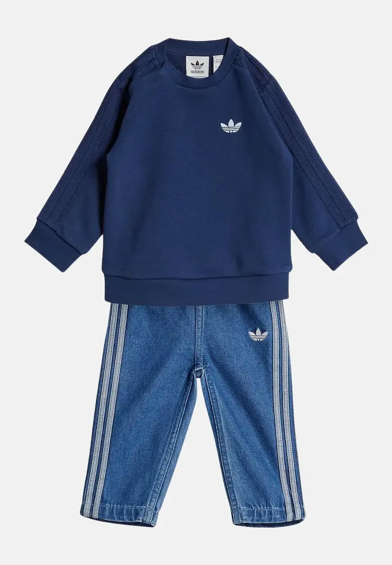 Completo Denim Crew blu da neonato