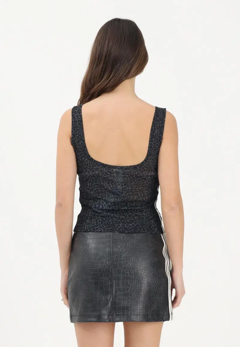 Corpetto Pleather nero da donna miniatura 3