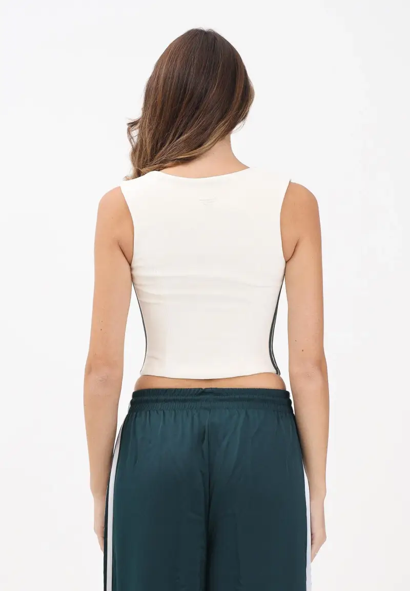 Corsetto in velluto panna da donna miniatura 3