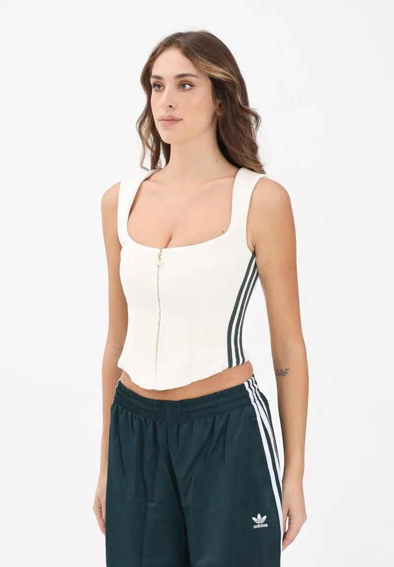 Corsetto in velluto panna da donna