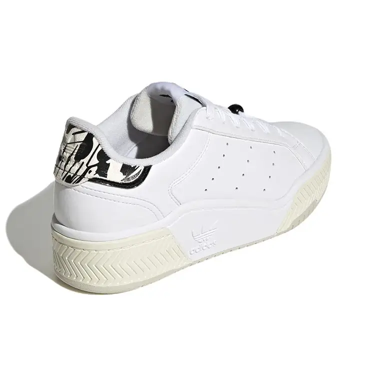 Originals Court Tourino Bold Scarpe da Skate Basse Resistenti allo Scivolamento Durevoli Sneakers da Donna Bianco Nero GY9550 36 miniatura 4