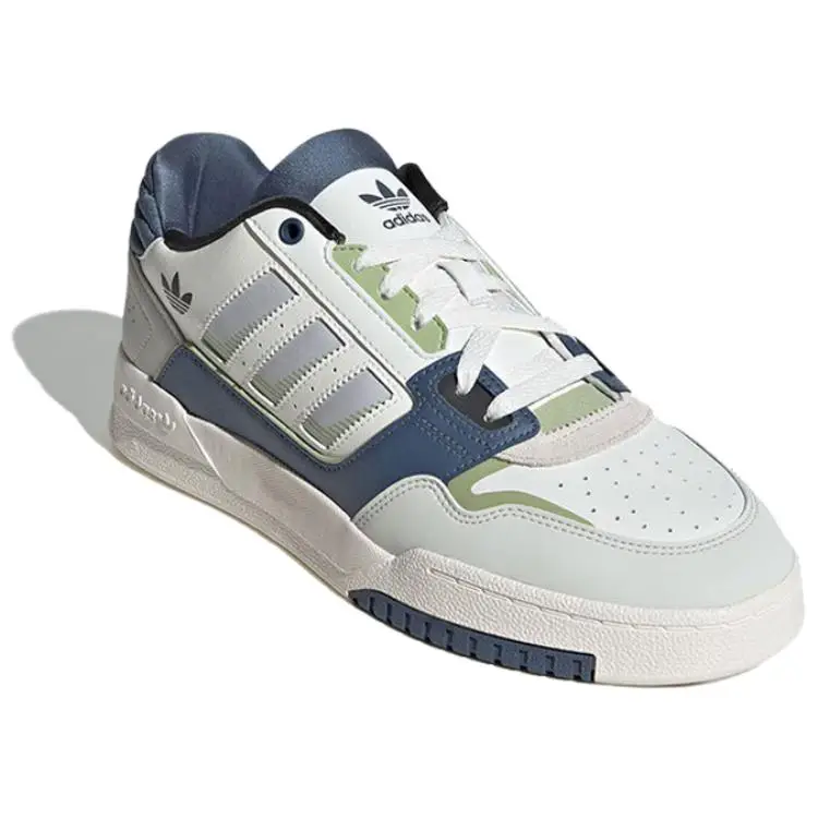 Adidas Sneakers Drop Step Basse Unisex Bianco Blu Verde in Pelle miniatura 4