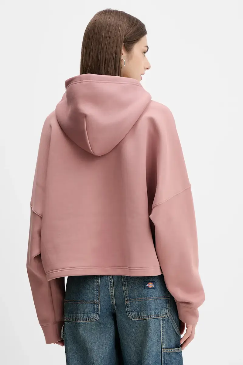 felpa 3-Stripes donna colore arancione con cappuccio con applicazione JW3601 miniatura 3