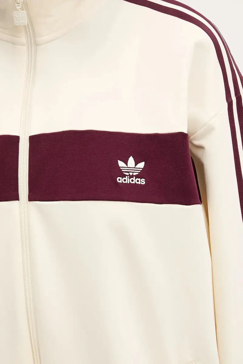 felpa 3-Stripes donna colore beige KA7751 miniatura 5