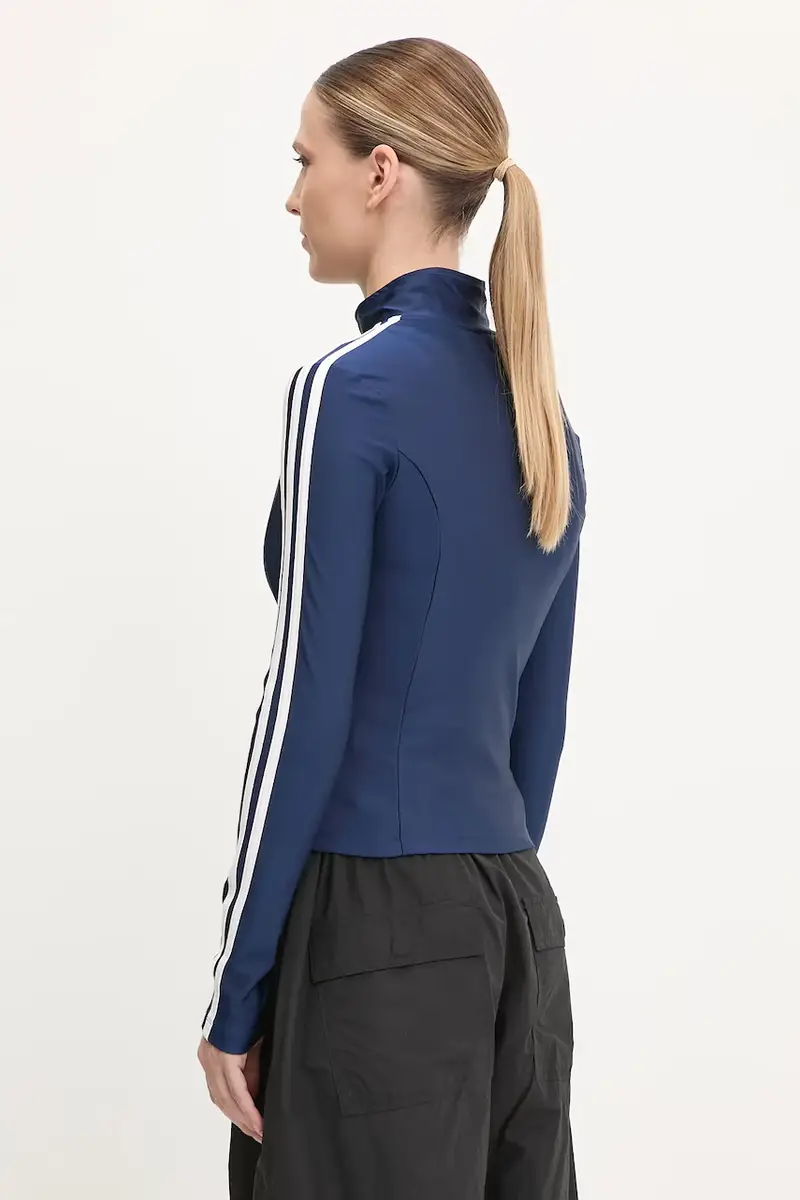 felpa 3-Stripes donna colore blu navy con applicazione JD5023 miniatura 3