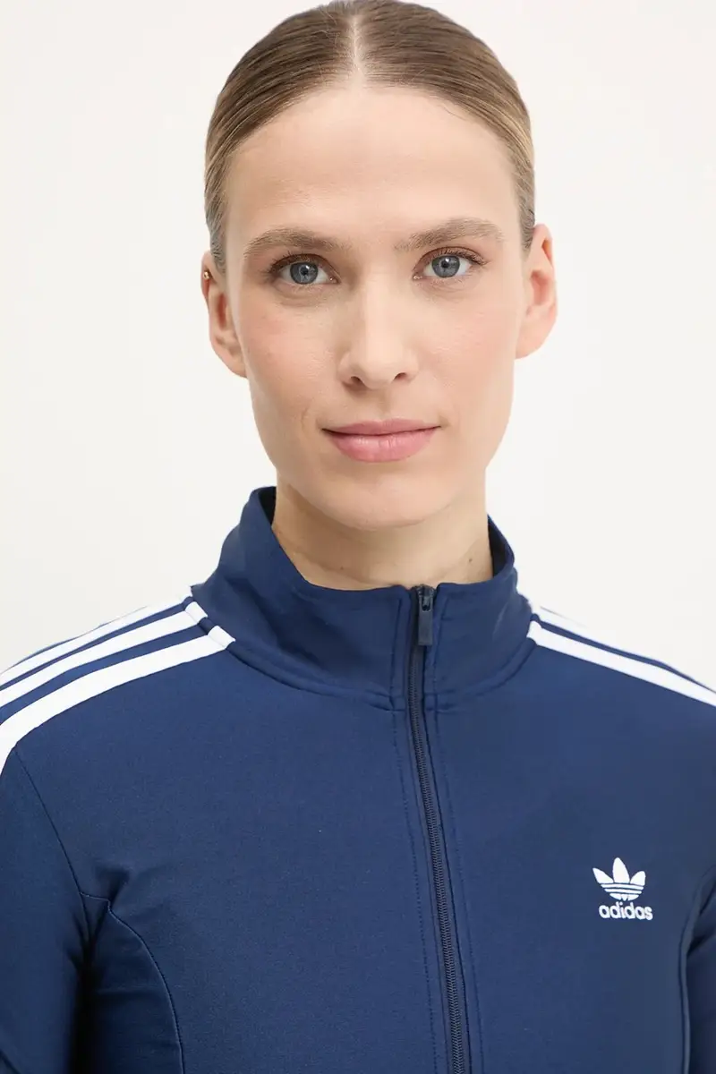 felpa 3-Stripes donna colore blu navy con applicazione JD5023 miniatura 4