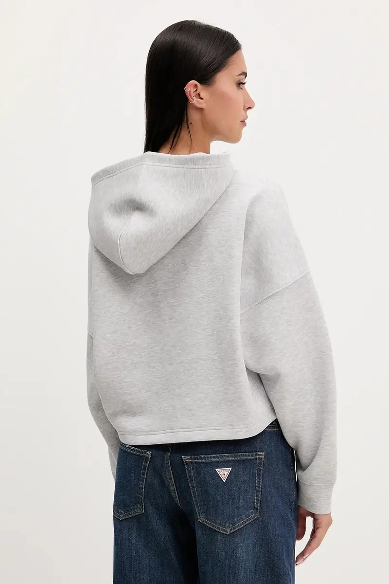 felpa 3-Stripes donna colore grigio con cappuccio JW3596 miniatura 3