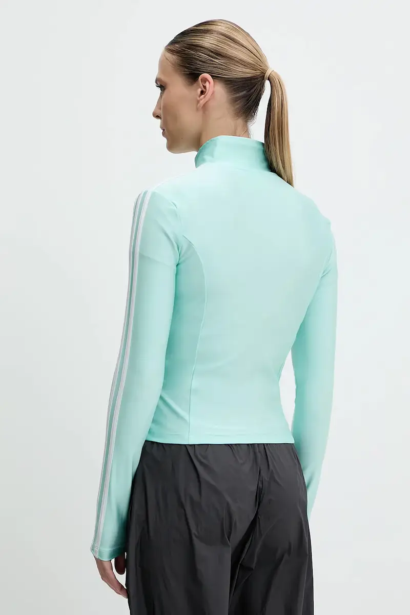 felpa 3-Stripes donna colore turchese con applicazione JC5579 miniatura 3