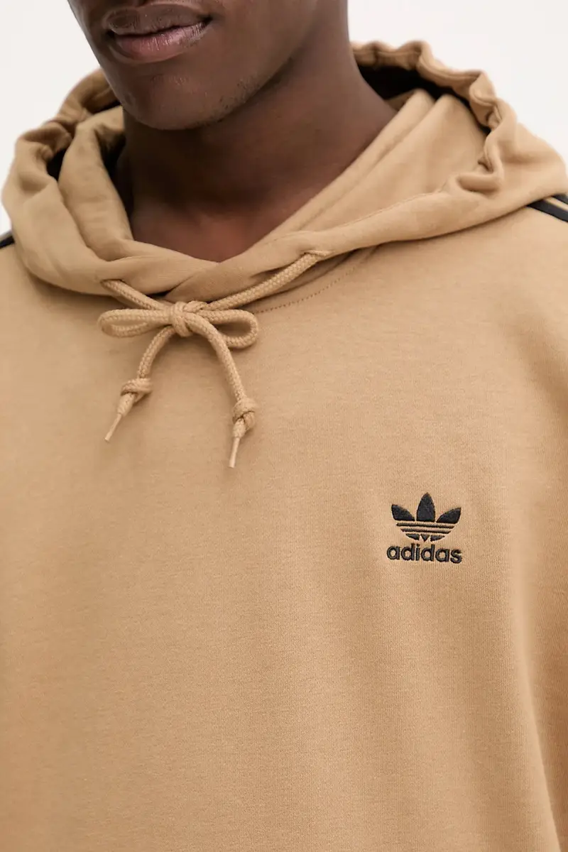 felpa 3-Stripes uomo colore verde con cappuccio con applicazione JY1377 miniatura 5