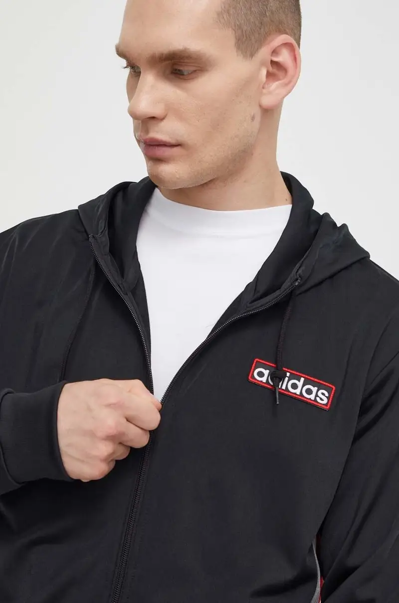 felpa Adibreak Full-Zip Hoodie uomo colore nero con cappuccio IM8209 miniatura 4