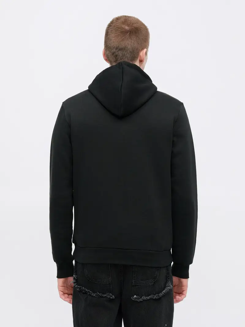 Felpa antracite / nero miniatura 3